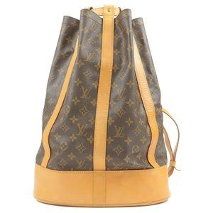 Auth Louis Vuitton Randonnee GM backpack w/wallet